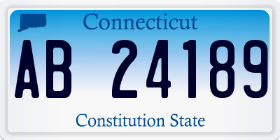 CT license plate AB24189