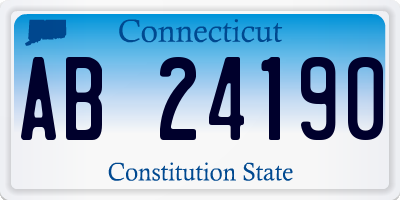 CT license plate AB24190