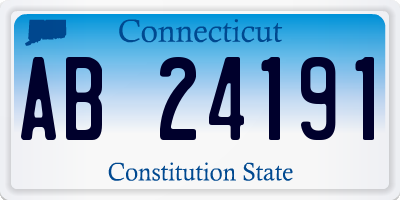 CT license plate AB24191