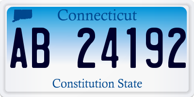 CT license plate AB24192