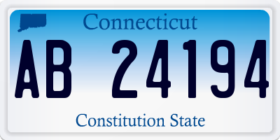 CT license plate AB24194