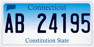 CT license plate AB24195