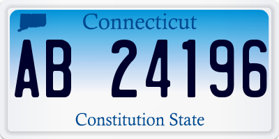 CT license plate AB24196