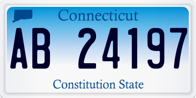 CT license plate AB24197