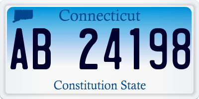 CT license plate AB24198