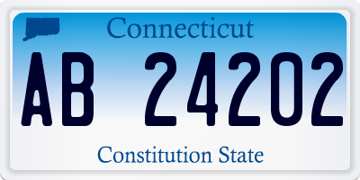 CT license plate AB24202