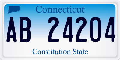 CT license plate AB24204