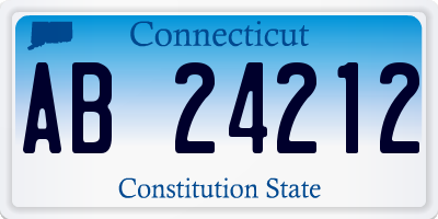 CT license plate AB24212