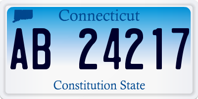CT license plate AB24217