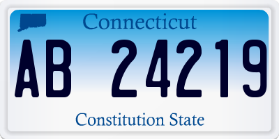 CT license plate AB24219