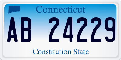 CT license plate AB24229