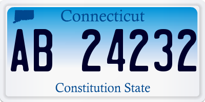 CT license plate AB24232