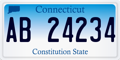 CT license plate AB24234