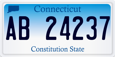 CT license plate AB24237