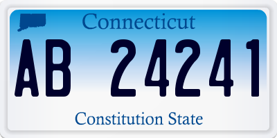 CT license plate AB24241