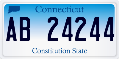 CT license plate AB24244