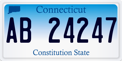CT license plate AB24247