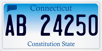 CT license plate AB24250