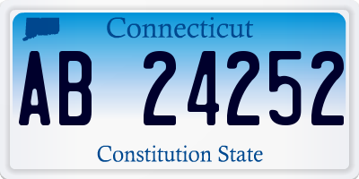 CT license plate AB24252