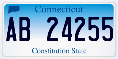 CT license plate AB24255
