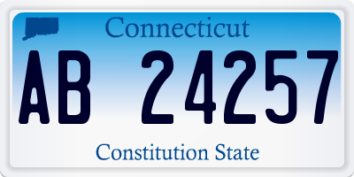 CT license plate AB24257