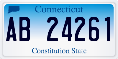 CT license plate AB24261