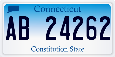 CT license plate AB24262