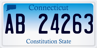 CT license plate AB24263