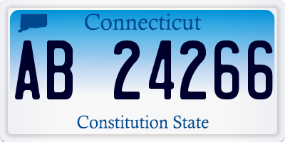 CT license plate AB24266