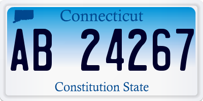 CT license plate AB24267
