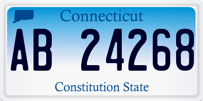 CT license plate AB24268