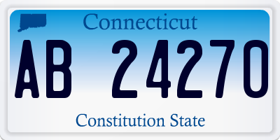 CT license plate AB24270