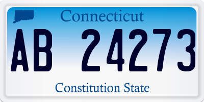CT license plate AB24273