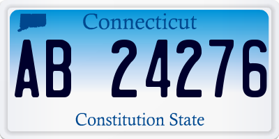 CT license plate AB24276