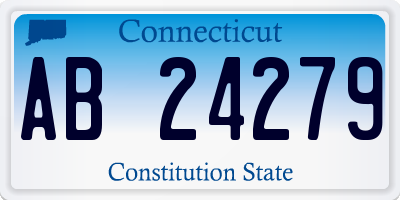 CT license plate AB24279