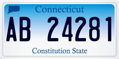 CT license plate AB24281