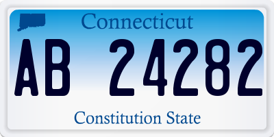 CT license plate AB24282