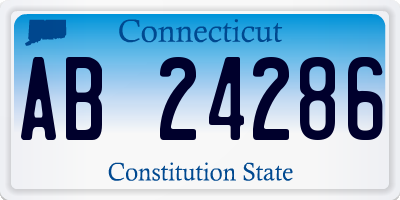 CT license plate AB24286