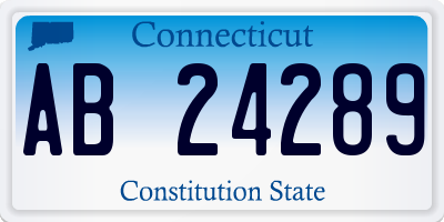 CT license plate AB24289