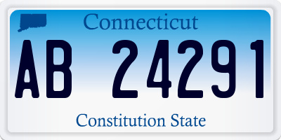 CT license plate AB24291