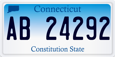 CT license plate AB24292