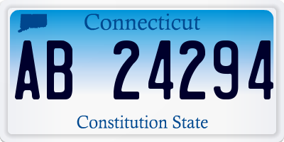 CT license plate AB24294