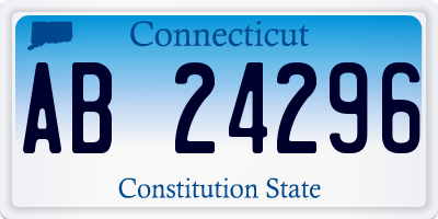 CT license plate AB24296