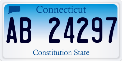 CT license plate AB24297