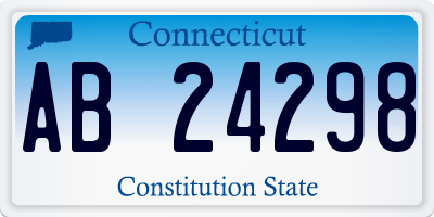 CT license plate AB24298