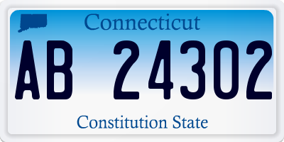 CT license plate AB24302