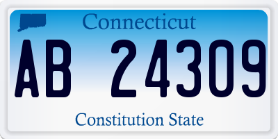 CT license plate AB24309