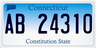 CT license plate AB24310