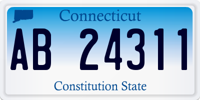 CT license plate AB24311