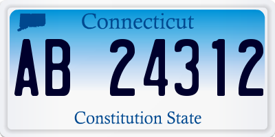 CT license plate AB24312